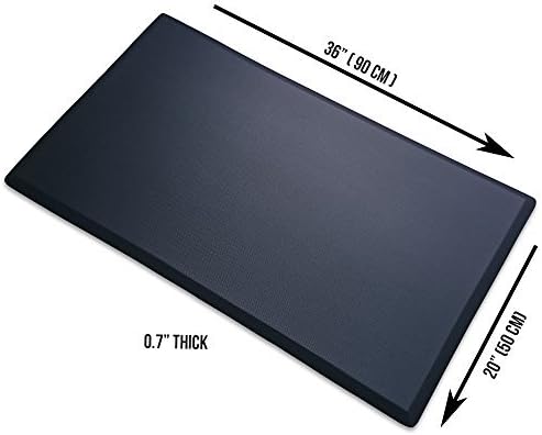 Anti-Fatigue Floor Mat - Premium Commercial Grade Indoor / Outdoor by AirMat. Best for Kitchen, Stand up Desk, Office. Non-Slip Comfort Relief from Standing. Large Thick 20 x 36 inch (Black)