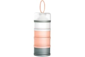 LICHENGTAI Dispensador de Leche en Polvo Portátil 4 Capas Dispensador Fórmula Apilable para Niños, Almacenamiento de Contenedores de Aperitivos para Exteriores Y Viajes