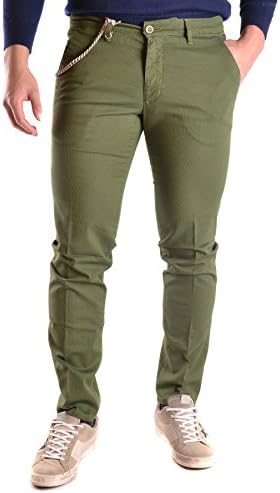 Manuel Ritz Men's Mcbi325022o Green Cotton Pants