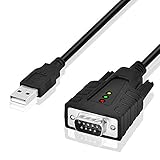 Convertidor serie macho: con luces LED para PWR y actividad de TX y RX - Fácil de verificar el problema de transferencia de datos.