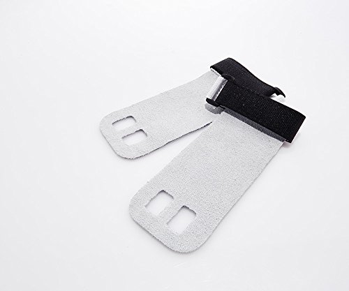 Suprfit Gymnastic Grips | Gymnastik Handschuh | Turn Riemchen | Hand Schutz | Crossfit Turnen Fitness WOD | Leder | Schwarz, Weiß oder Blau | XS bis XL - 2