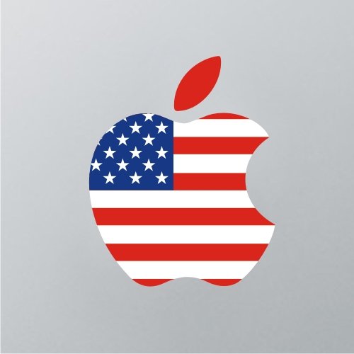Vati American Flag Logo für neue 12inch / 2016 neue 13inch / 2016 neue 15inch Vinyl-Aufkleber passt für Macbooks, Dekoration, Autos - Perfectly Fit - 2 Pack