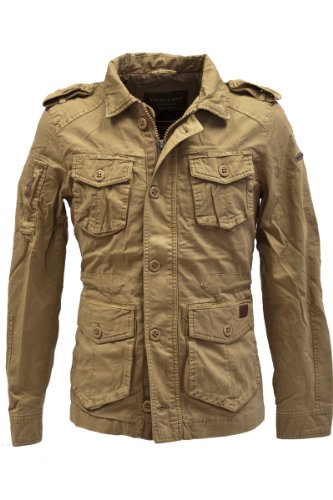 Young & Rich Herren bergangs Jacke JK-404 vintage Look Slimfit, Grsse:M;Farbe:Beige