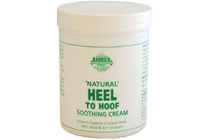 BARRIER ANIMAL HEALTHCARE Barrier Natural Heel to Hoof Soothing Cream with essential oils - For anti-fungal, anti-bacterial protection. Helps scabs soften and fall away naturally (250ml or 1 litre tub)