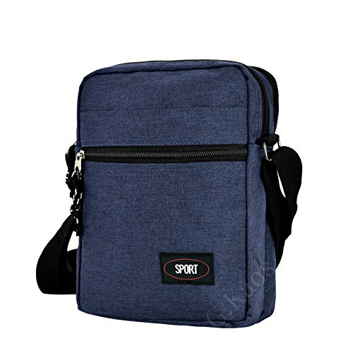 Gloria Kaos GK-A001-Blue Men's Adjustable Shoulder Bag Modern Technical Fabric 24 x 19 x 7 cm