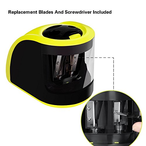 Upeffeet Convent Elektrischer Bleistiftspitzer Anspitzer Electric Pencil Sharpener - 7