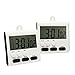 Produktbild Digital Küchenuhr/ Timer, 24 Stunden, magnetisch, mit großem LCD-Display 2 PCSES weiß / schwarz