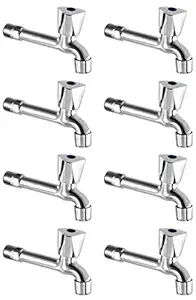 Joyway AcuraMini Long Body Bib Cock Bathroom Tap With Quarter Turn Foam Flow (Pack of 8 Pieces)