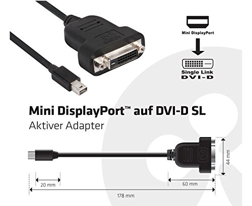 Club 3D Mini DisplayPort auf DVI-D Single Link Aktiver Adapter - 2