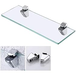 KES 14 Pouces Bains Étagère En Verre 8MM-Épaisse Support Mural Rectangulaire, Poli, BGS3202S35