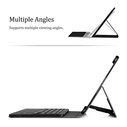 iBetter Samsung Galaxy Tab S3 9.7 Bluetooth Tastatur Hülle Keyboard Case [QWERTZ Tastatur]-tastatur Hülle Ultradünn leicht SmartShell Ständer Schutzhülle mit magnetisch abnehmbar drahtloser Bluetooth Tastatur für Samsung Galaxy Tab S3 9.7 Tablet (SM-T820 / T825 2017 Modell) (Schwarz) - 5