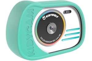 KIDYWOLF Le KIDYCAM est idéal pour Les Enfants grâce à Son Design Qui Permet Une Prise en Main optimale. Il accompagnera Les Enfants dans Toutes Leurs Aventures Quotidiennes. Cyan