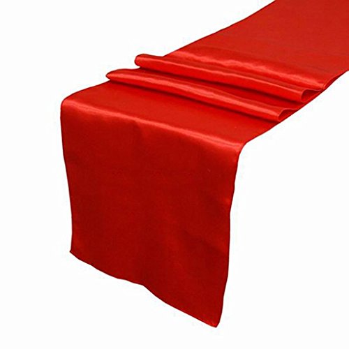 Magideal 30*275cm Satin Plain Damask Table Runner Wedding Party Venue Decors-Red RS.265 (55.00% Off) - Amazon