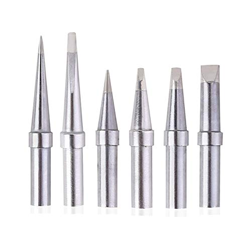 Magiin 6 pz Punte Saldanti Weller ET Punte Ricambio di Saldatore per WES51 / 50, WESD51, PES51 / 50, WE1010NA WCC100 LR21 ET Serie Punte Argento
