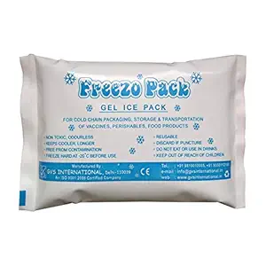 HARDIK TOYS Reusable Freezo Pack and Ice Gel Pack 5 X 4 X 1 inch (Pack of 3)