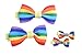 Beautiful Set of 2 Bow Hair Grips Clips Women Girls Baby - Rainbow