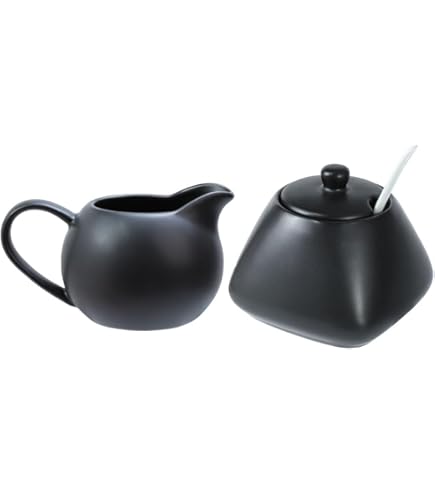 Melk- en suikerstel van roestvrij staal, kleine suikerpot met lepeltje en dienblad voor thuis, keuken, hotel en cafés