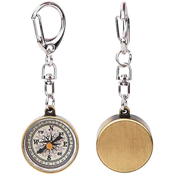 Homoyoyo Bussola Portachiavi in Portachiavi Da Borsa Funzione Ciondolo Decorativo Multifunzione Accessorio Per Uomo e Donna