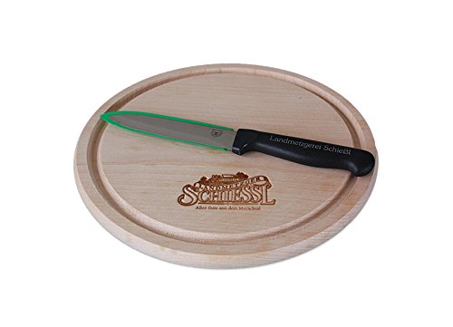 Preisvergleich Produktbild Brotzeitbrett mit Messer - Landmetzger Schiessl