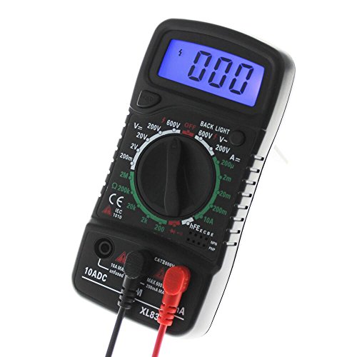 Gazechimp Digital LCD Multimeter 200V / 600V Voltmeter Amperemeter Ohmmeter Tester DC / AC-Spannung Schwarz - 6