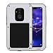 Produktbild Huawei Mate 20 Lite Hülle Case, Wasserdicht Stoßfest Alloy Aluminum Metal Bumper Gorilla Glass Soft Silikon Military Schwer Metall Starkes Hartes Hülle Tasche Cover für Huawei Mate 20 Lite (White)