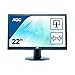 Produktbild AOC E2260PDA 55,9 cm (22 Zoll) Monitor (VGA, DVI, 1680 x 1050, 60 Hz, Pivot) schwarz