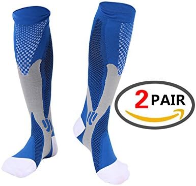 Calves Kelson (1/2pairs) Compression Socks for Men&Women (20-30 mmhg) Best Graduated Athletic Fit for Running, Nurses,Shin Splints,Flight Travel&Maternity Pregnancy-Boost Stamina.Circulation&Recovery