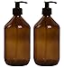 Produktbild Lifestyle Lover Seifenspender aus Braunglas, Bernsteinfarben für Seife Spüli Shampoo Lotionen Braun Glas Uni 2X 500ml