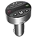 Produktbild MPOW FM Transmitter KFZ Wireless Radio Adapter freisprecheinrichtung Bluetooth Car Kit mit Mikrofon TF-Karten-Slot USB Ladegerät für iphone Samsung HTC Huawei Sony Nokia LG usw. silber