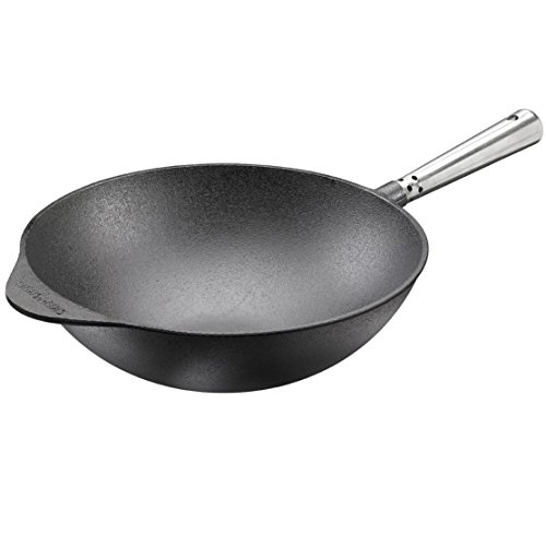 Preisvergleich Produktbild Skeppshult Gusseisen Wokpfanne Ø 32 cm mit Edelstahlgriff