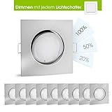 Einbaustrahler mit 5W Leistung bei 450 Lumen Lichtstärke in kaltweiß bei 4000 Kelvin. Der Abstrahlwinkel liegt bei 110°, der Farbwiedergabe Index beträgt CRI > 80