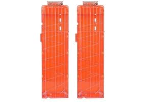 ‎VGEBY 18-Dart Quick Reload Clips patroon tijdschrift vervanging voor Nerf Elite serie tijdschrift Gun (transparant oranje) 2 stuks