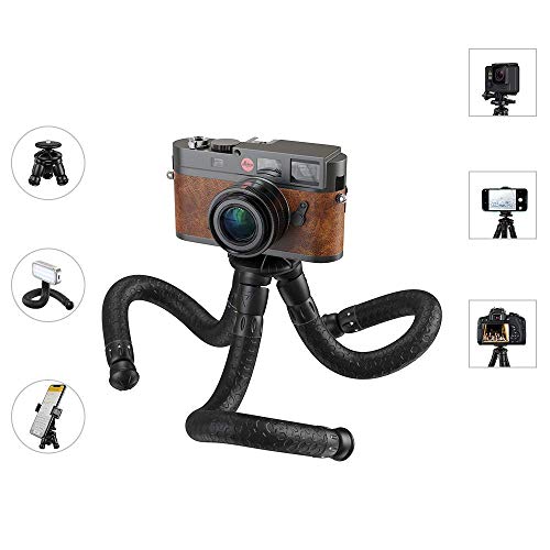 Apexel Octopus - Treppiede per fotocamera da viaggio, multifunzione/impermeabile per iPhone, fotocamera GoPro