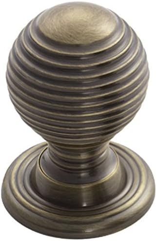 Carlisle Brass Fingertip Design Solid Queen Anne Reeded/Beehive Cabinet Cupboard Knob - Florentine Bronze (35mm Knob / 38mm Rose)