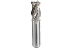 XRMXF 18 mm HSS End Mill 1 Piece 18 mm x 16 mm x 32 mm x 92 mm Mill Cutter 4 Flute Spiral Milling Cutter End Mill CNC Milling Bit