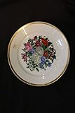  Unbekannt Kuchenteller Goldrand Blumendekor üppig Handbemalt mit Vielen Blumen 6/7