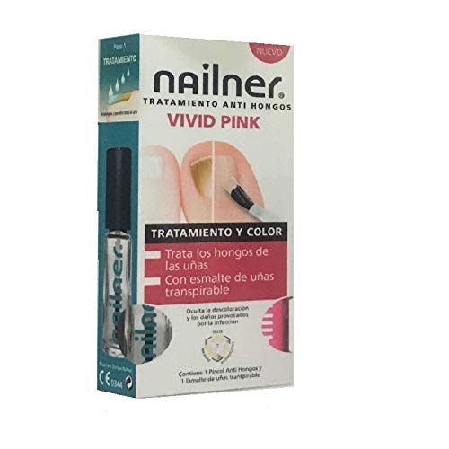 Nailner tratamiento antihongos + esmalte color vivid pink