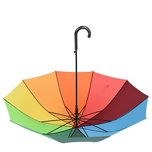 Rainbrace-Unisex-Rain-Umbrella-Long-handle-Rainbow-Fashion-Strongly-Windproof-Oversized-Outdoor-Umbrella-with-10-Ribs