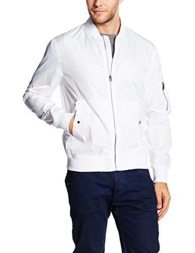 JACK & JONES Herren Jacke JCOWEEK LIGHT BOMBER, Gr. Medium, Wei (White Fit:REG)