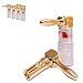 Produktbild Nakamichi Lautsprecherbuchse/Bananenstecker / Klinkenstecker, 24 K Gold, 90 Grad abgewinkelt, korrosionsbeständig, 4 Stück, Rot