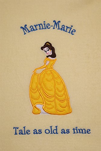 Belle Full Body (Beauty & The Beast) Luxury Personalised Disney Applique Super Soft Fleece Baby Blanket