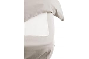 Hippychick Cotton Flat Mattress Protector, 100 Percent Waterproof, Anti Allergy, Machine Washable, 100 Percent Pure Brushed Cotton, White, 50 x 75 cm, Fits Pram/Crib