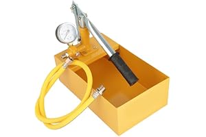Manuell Trycktestpump 2,5 MPa – Hydraulisk Provpump för Vatten och Rörledning, Handdriven Tryckpump med Aluminiumhus, 25 kg T