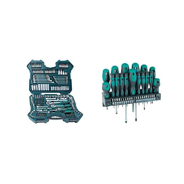 Mannesmann M98430 Steckschlüsselsatz 0,6 cm (0,25 Zoll) + 0,95 cm (3/8 Zoll) + 1,27 cm / (1/2 Zoll) Antrieb 215-teilig