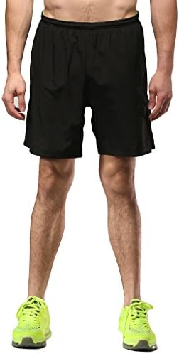 Jimmy Design Men's Running 2-in-1 Shorts , 7 inch two in one short COOLBLACK Small