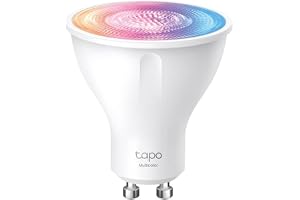 Tapo Smart GU10 LED-glödlampor, Wi-Fi flerfärgade LED-spotlight-glödlampor, dimbara, vita tunbara, RGB, fjärrkontroll, energibesparande, fungerar med Alexa och Google Home, ingen hubb krävs (Tapo