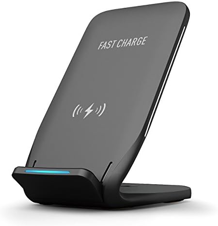 Fast Wireless Charger, PrimAcc Fast Charging Qi Charger Quick Charging Wireless Stand with Type-C Cable for Samsung Galaxy Note 8 S8 S8 Plus S7 Edge S7 S6 Edge Plus Note 5 and Standard Charge for Apple iPhone X iPhone 8 iPhone 8 Plus, 60 Degree Angle Sleep-Friendly with Intelligent Led Indicator