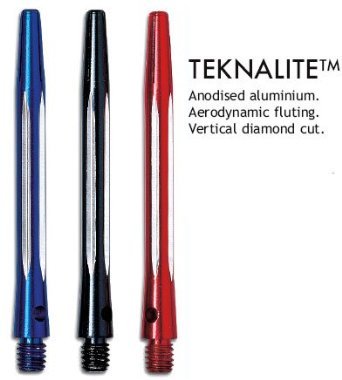 Preisvergleich Produktbild Harrows Teknalite Alu-Schäfte, Länge: MED = ca 47mm (Rot)
