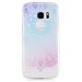 Produktbild MUTOUREN Samsung Galaxy S7 Edge Handyhülle Schutzhülle Hülle Case Transparent Durchsichtig TPU Kristall Clear Case Backcover Anti-Fingerprint Bumper Slimcase-Sonnenblume Blau
