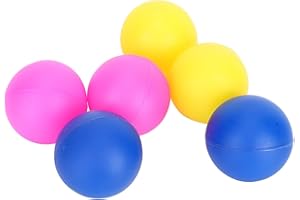 Shanrya Lot de 6 balles de Jeu en PVC - Décoration de Jeu pour la Maison - Accessoire de Raquette de Plage en Plein air (Rouge, Jaune, Bleu)